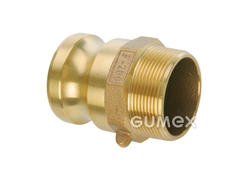 KAMLOK vsuvka DN15, vonkajší závit BSPT 1/2", 10bar, -30°C/+90°C, mosadz